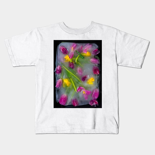 Ice Cold Tulips Kids T-Shirt by photogarry